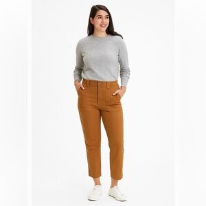 Beaton Linen Utility Pants in Brown Duck Canvas